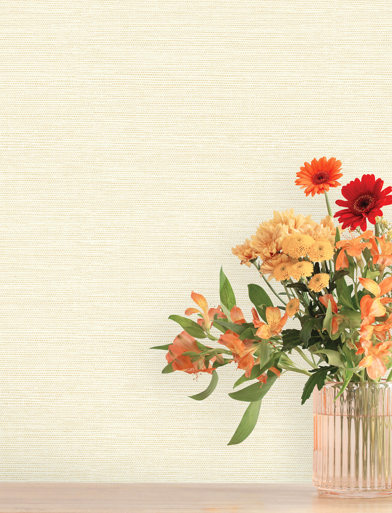 Agave Light Yellow Faux Grasscloth Wallpaper