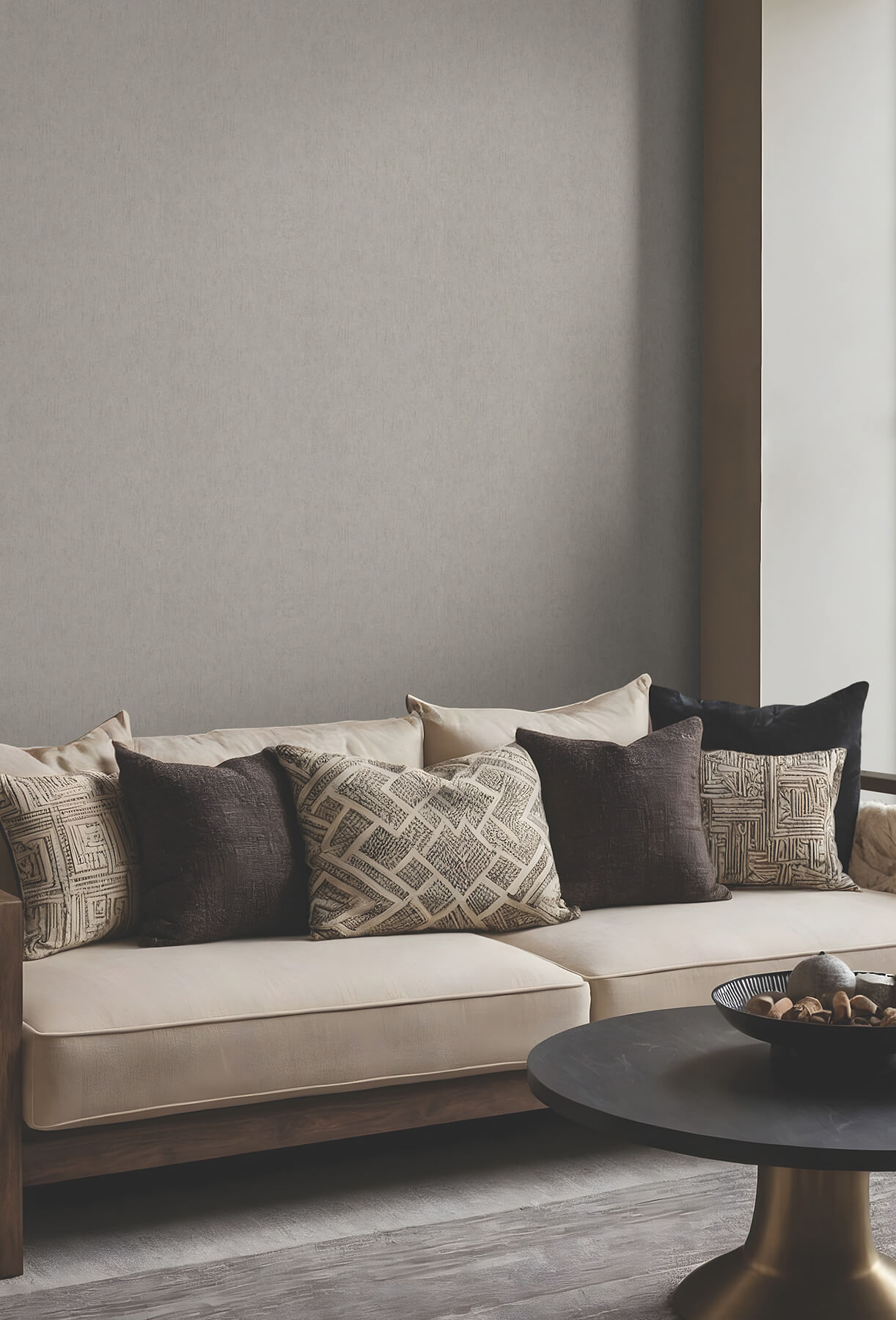 Dustan Taupe Distressed Wallpaper