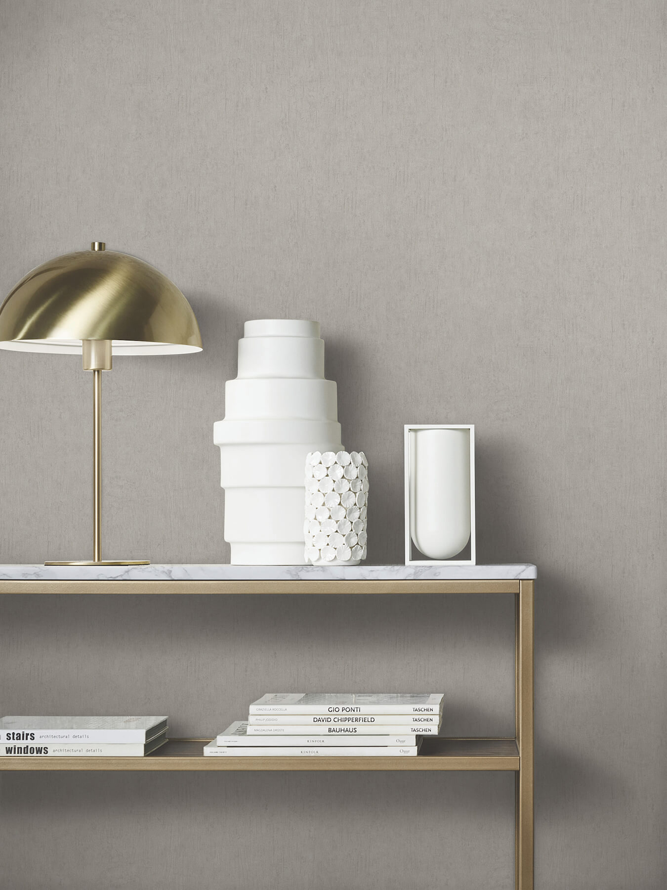 Dustan Taupe Distressed Wallpaper