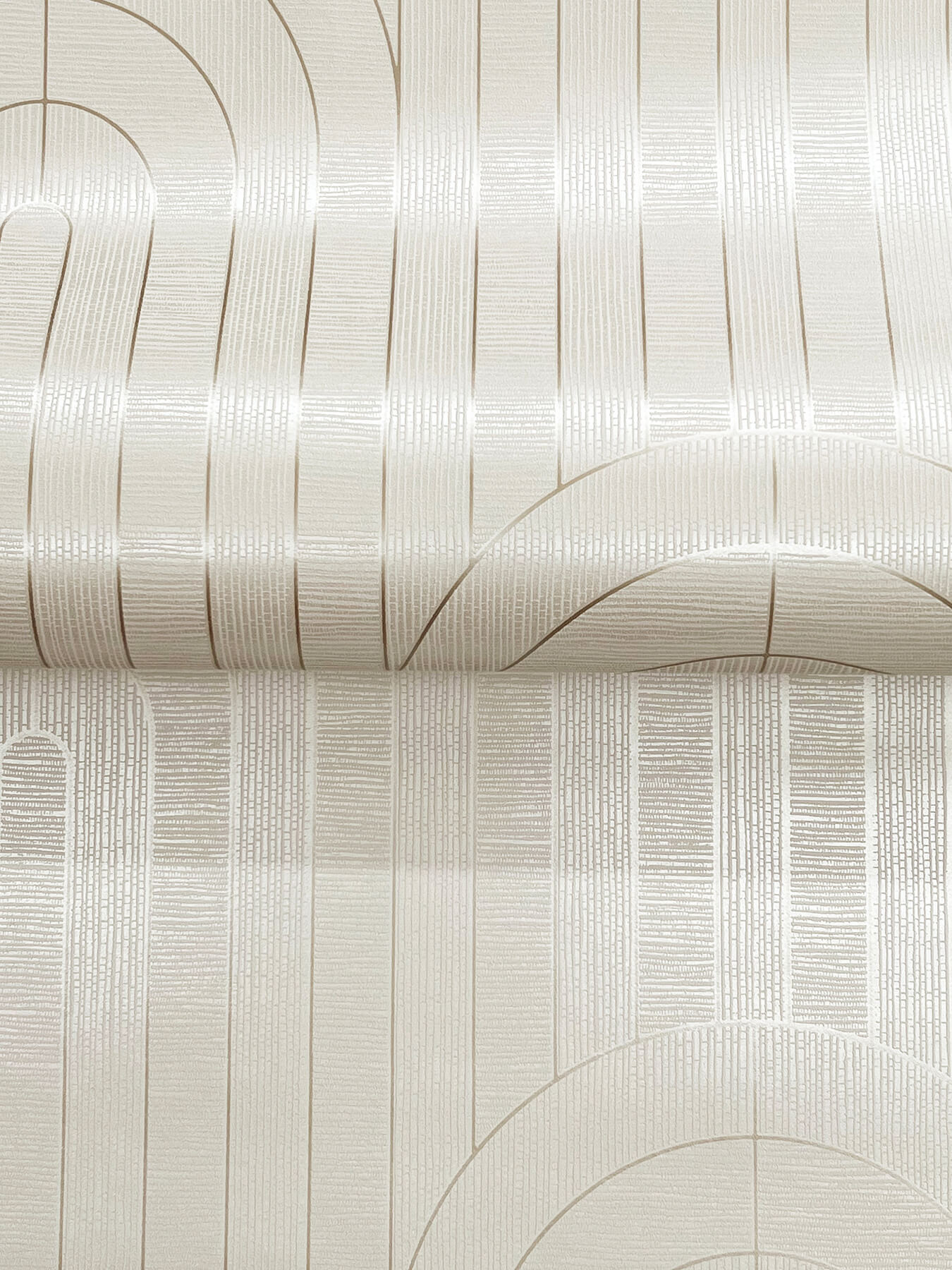 Declan Neutral Textured Arches Wallpaper