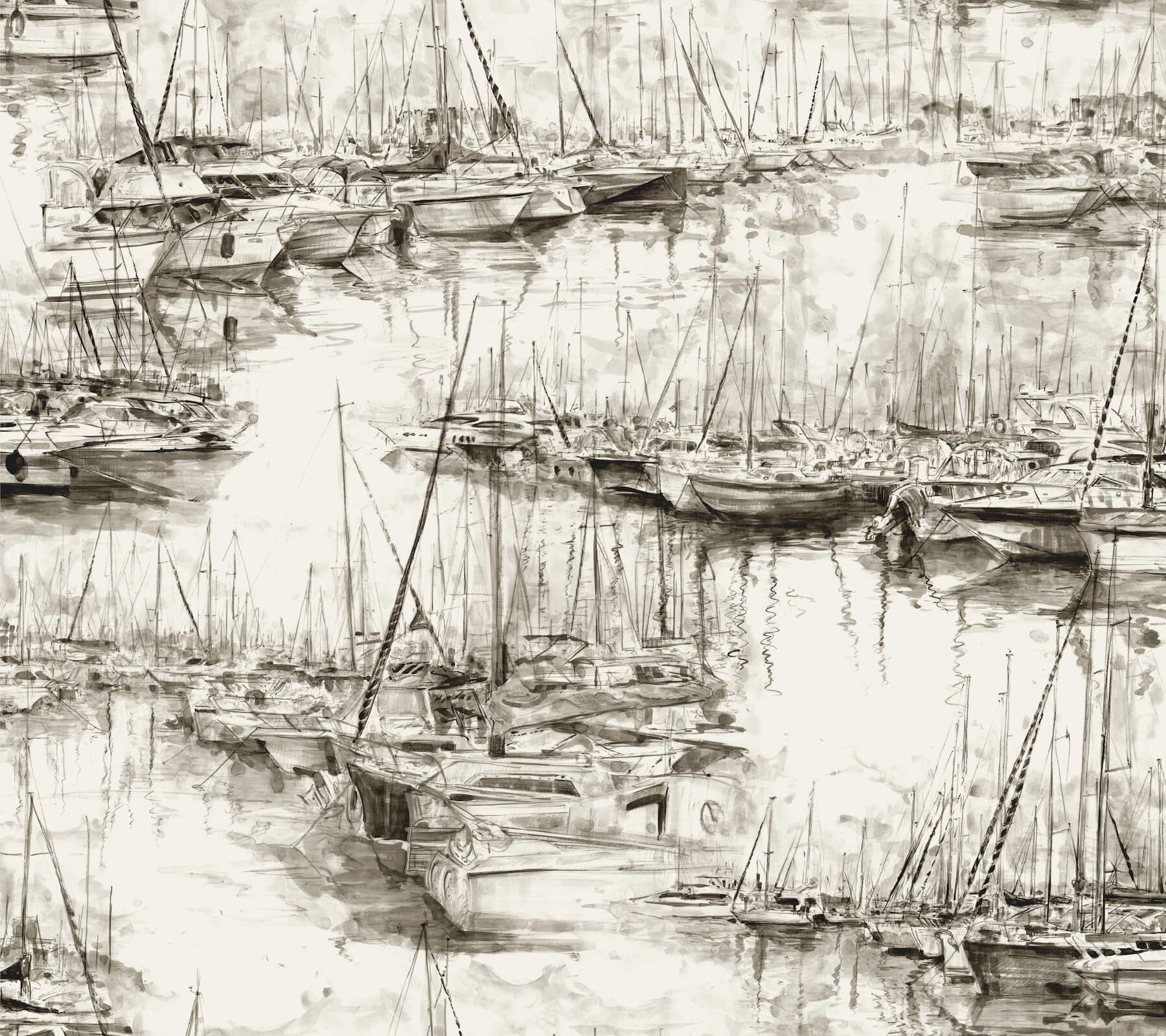 Yacht Club Taupe Scenic Wallpaper