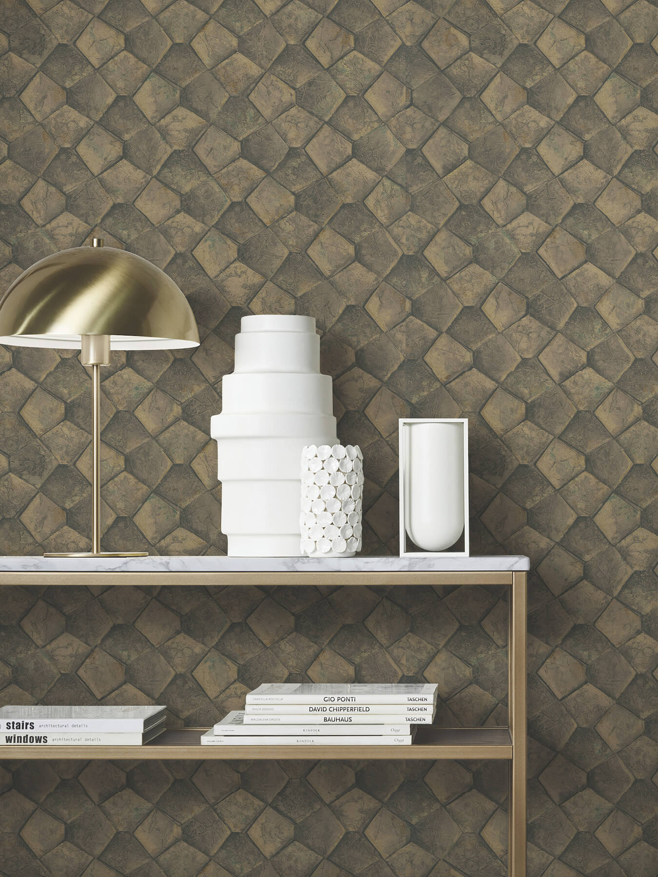 Waterford Gold Tiled Wallpaper