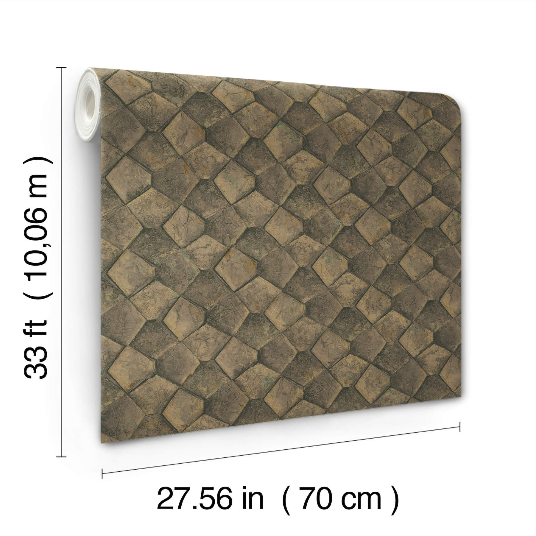 Waterford Gold Tiled Wallpaper