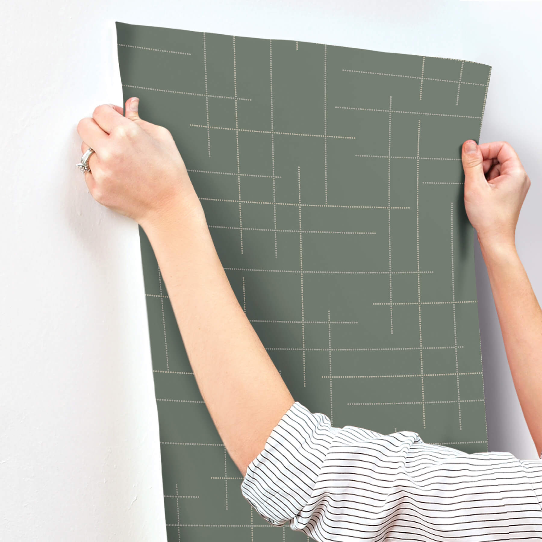 Wylie Moss Dotted Gridlines Wallpaper