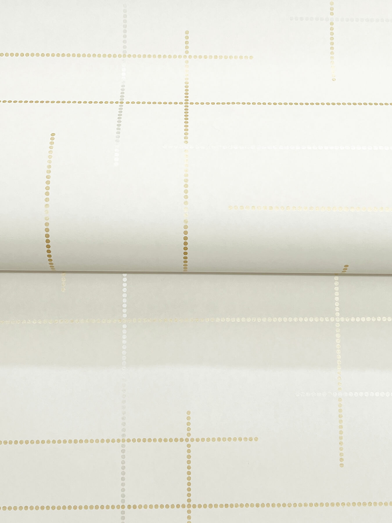 Wylie Metallic Dotted Gridlines Wallpaper