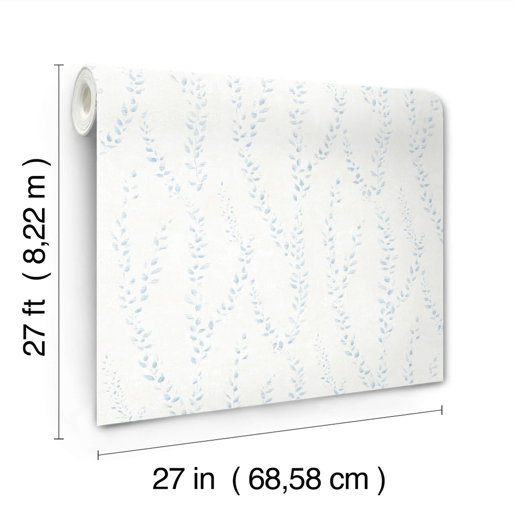 Alpenrose Sky Blue Vine Wallpaper