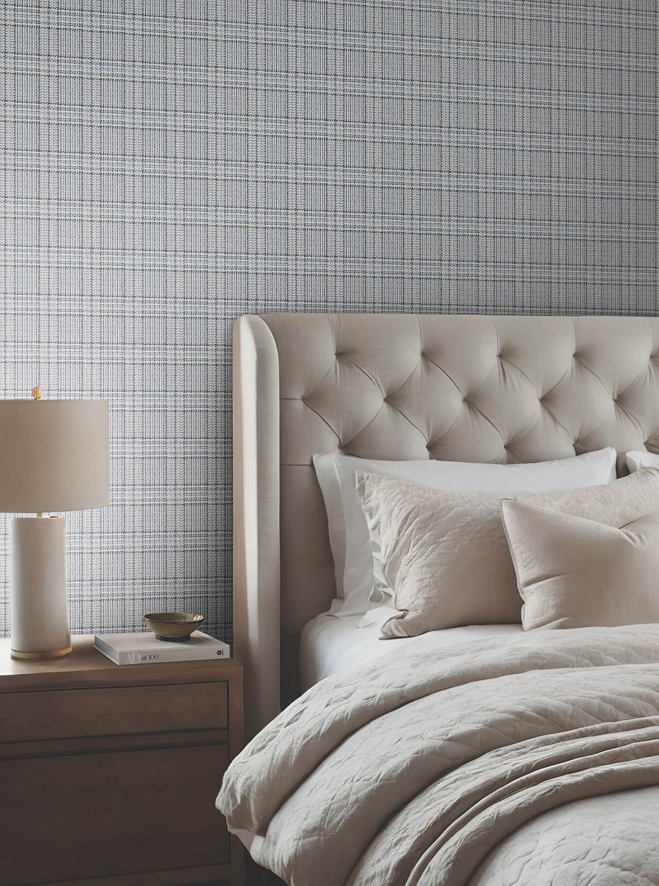 70-harrington-plaid-blue-glen-check-wallpaper-2.jpg Harrington Plaid Blue Glen Check Wallpaper