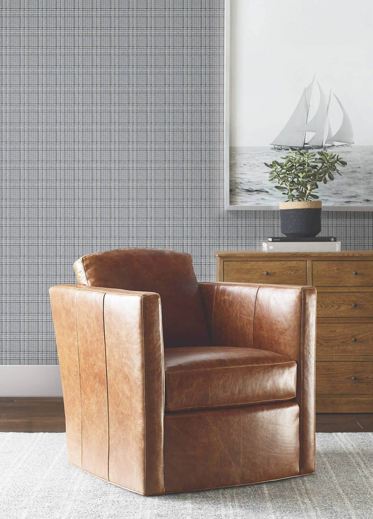 70-harrington-plaid-blue-glen-check-wallpaper-3.jpg Harrington Plaid Blue Glen Check Wallpaper