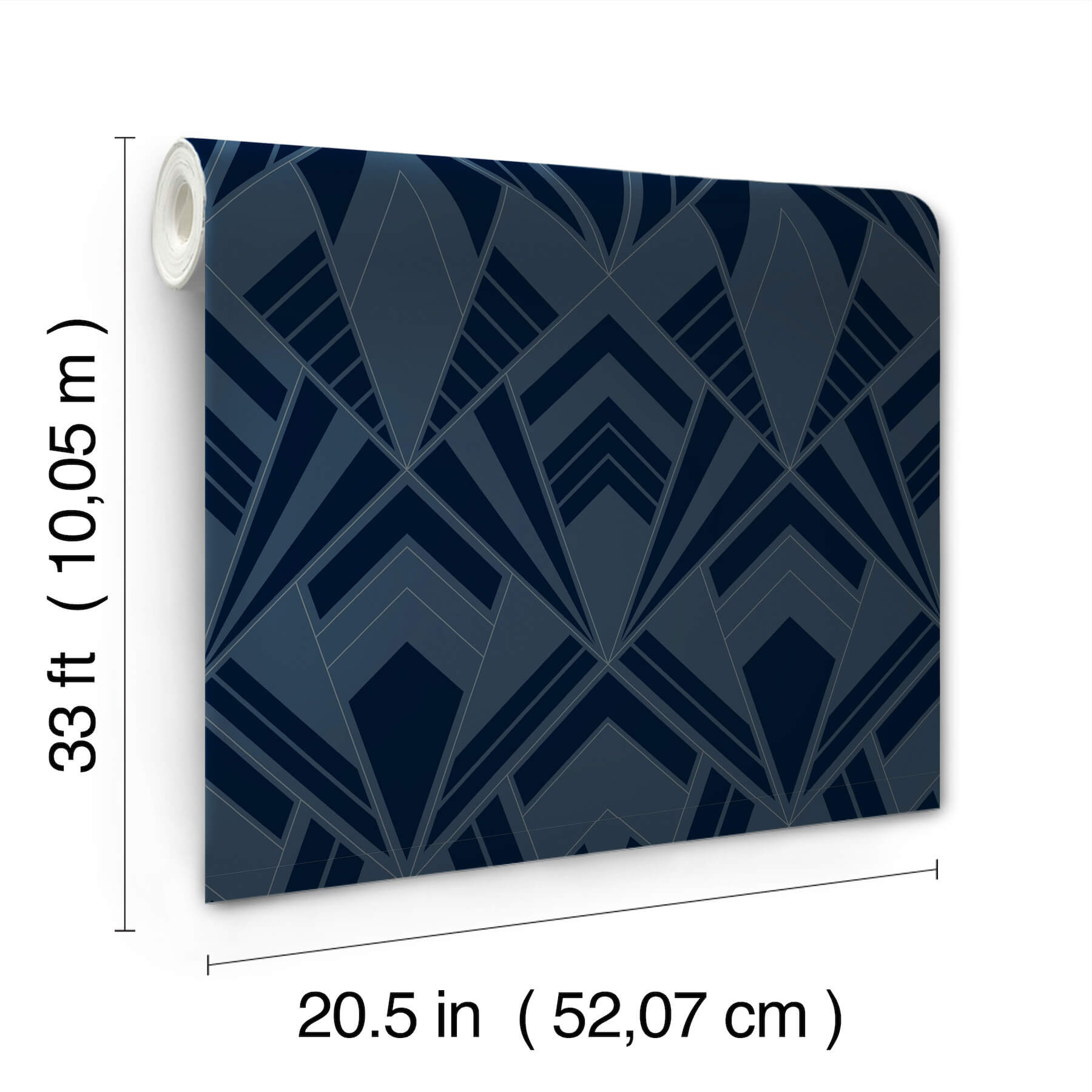 Allenby Indigo Flocked Wallpaper