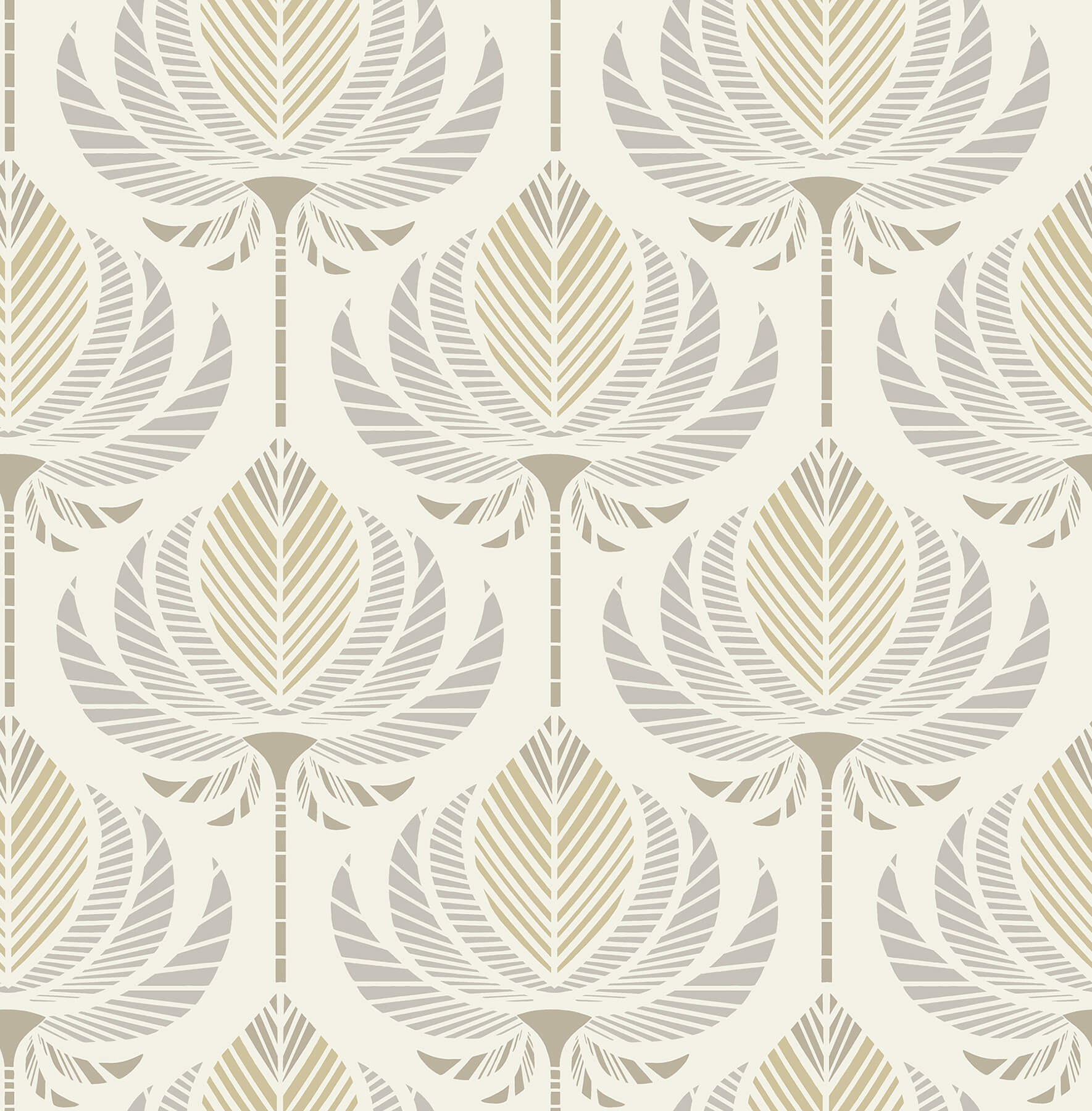 Ferrenby Metallic Floral Fan Wallpaper