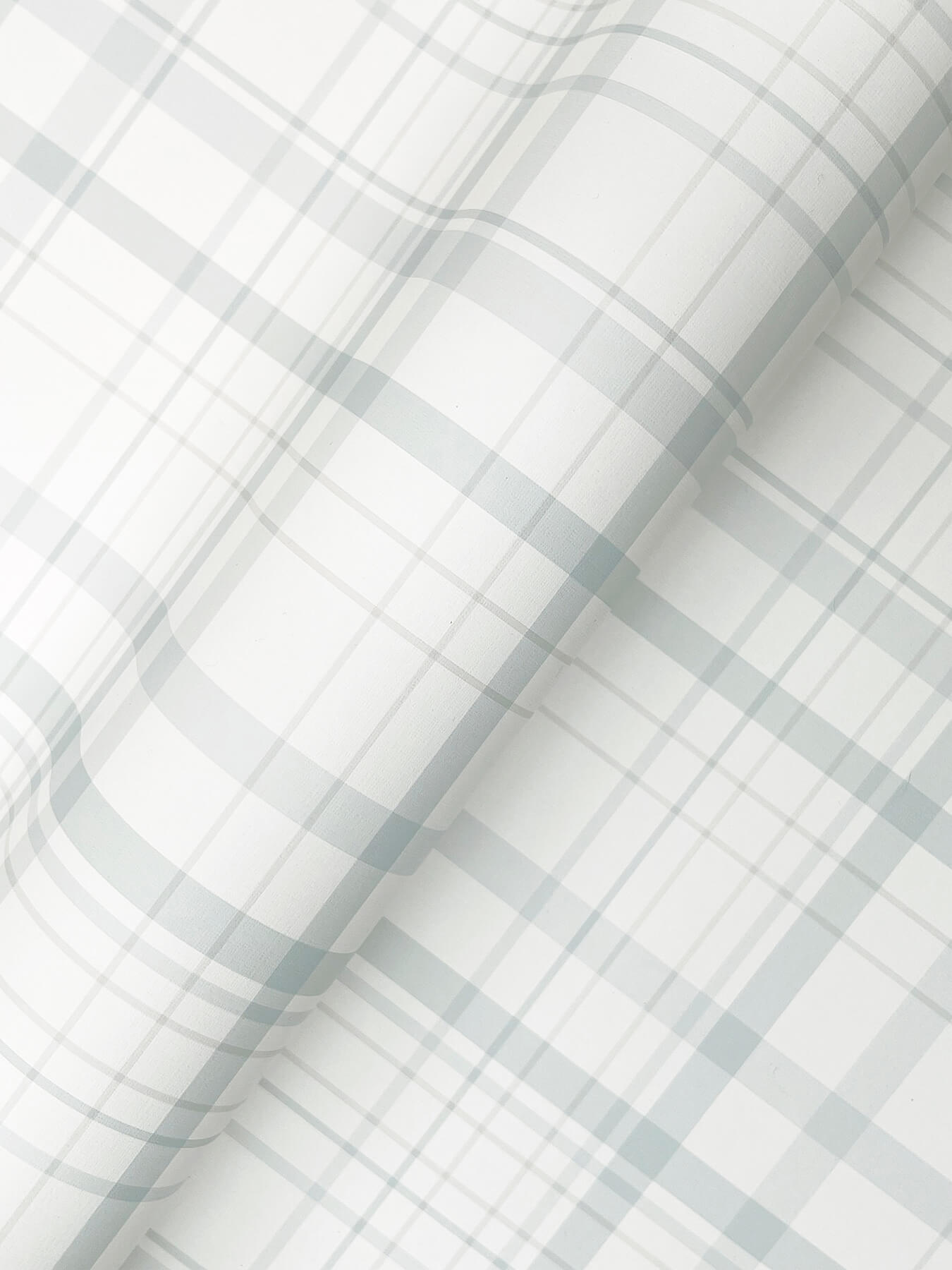 Burgess Light Blue Plaid Wallpaper