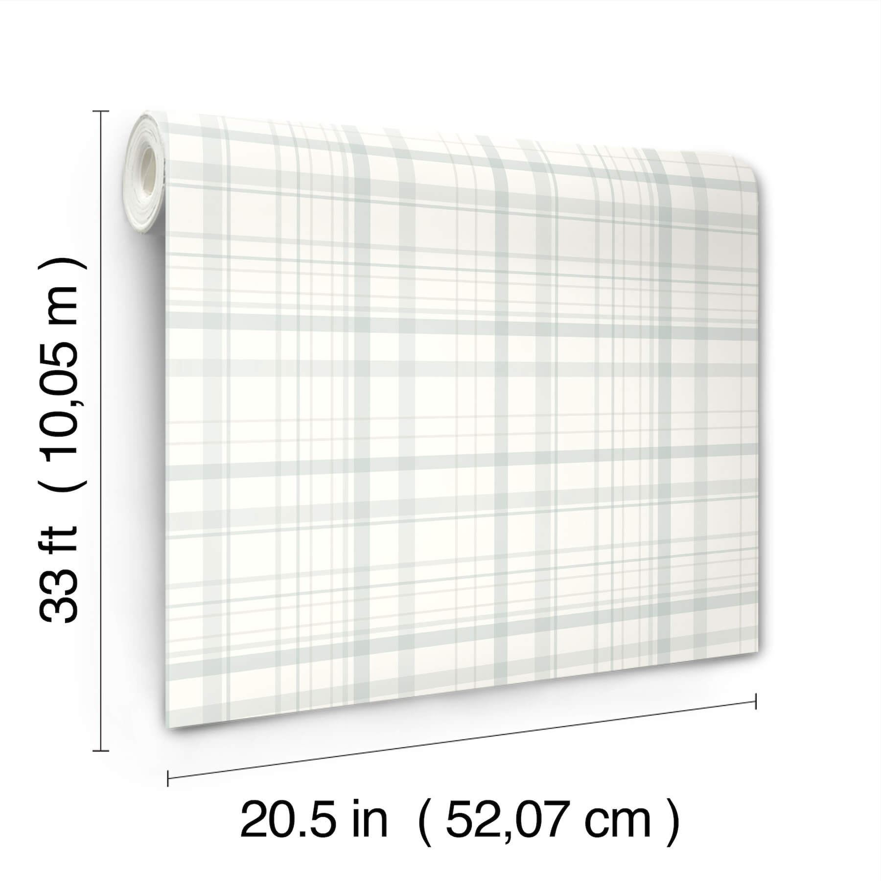 Burgess Light Blue Plaid Wallpaper