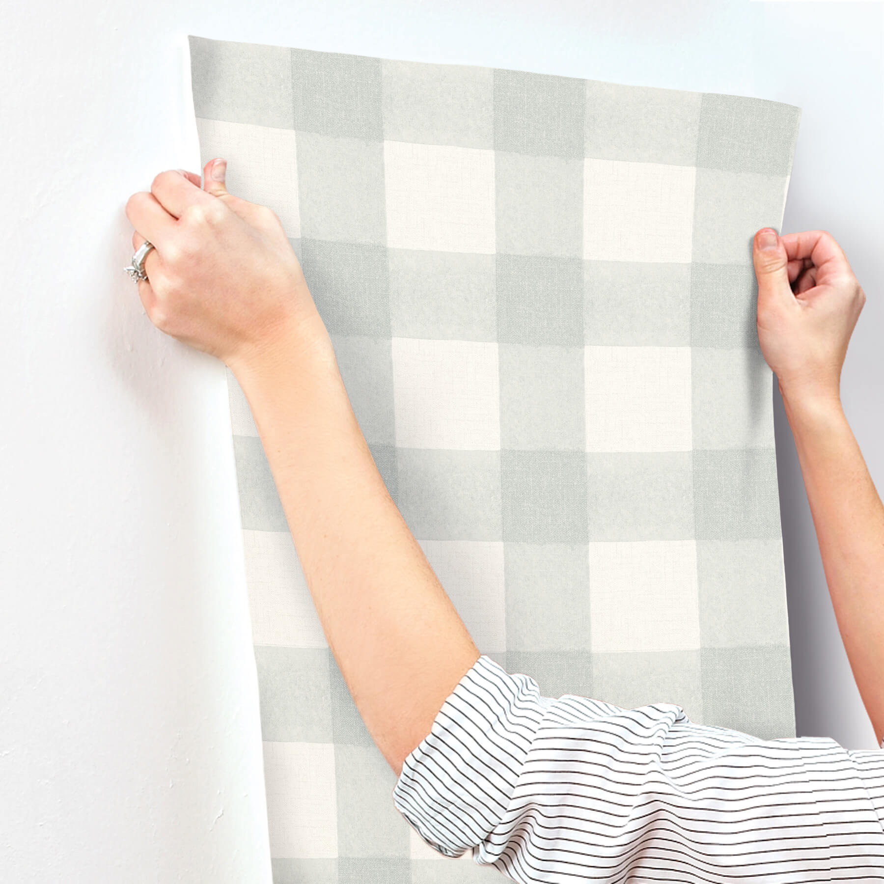 Thorpe Aqua Plaid Wallpaper