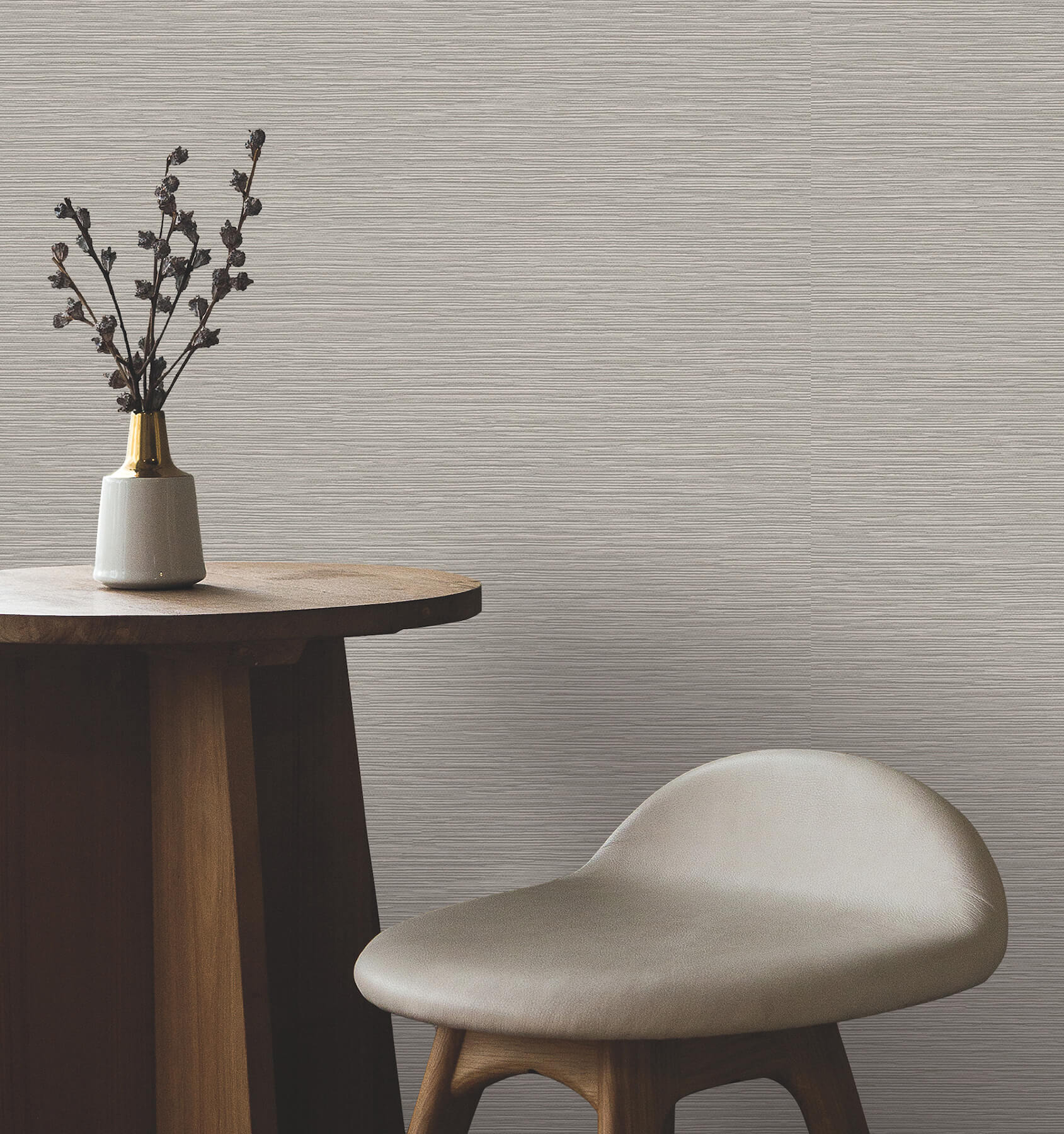 Oasis Brown Faux Grasscloth Wallpaper