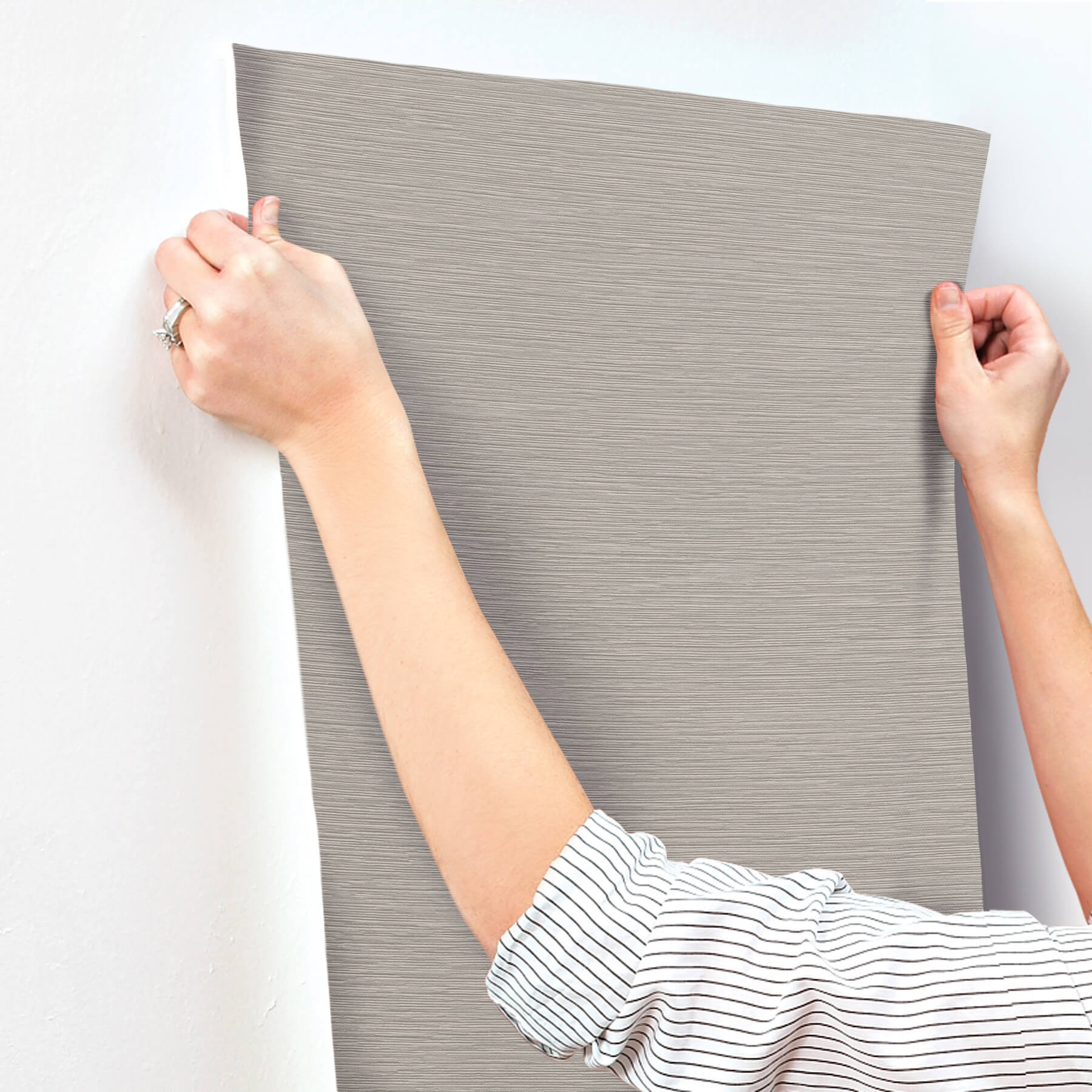 Oasis Brown Faux Grasscloth Wallpaper