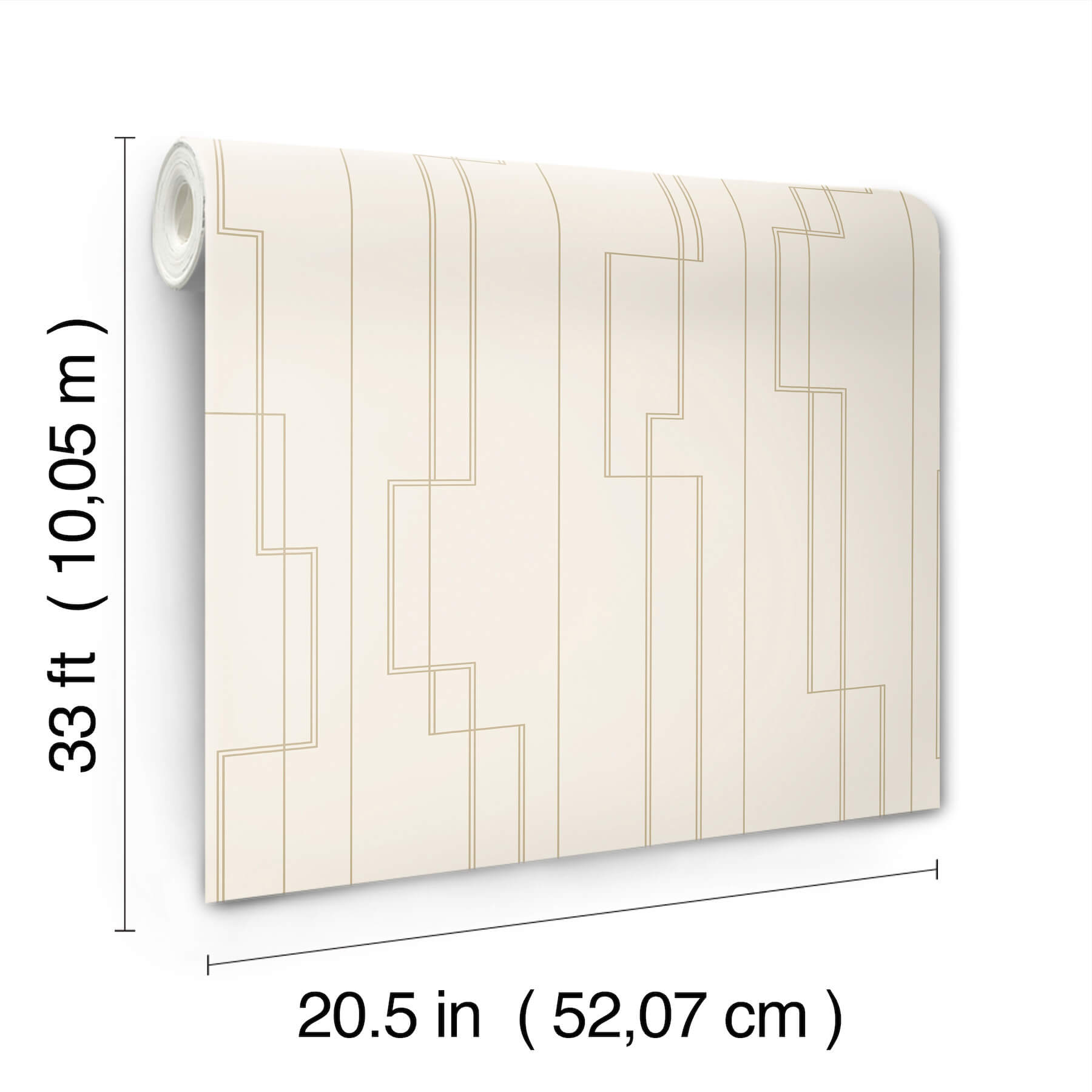 Anson Ivory Deco Detailing Wallpaper