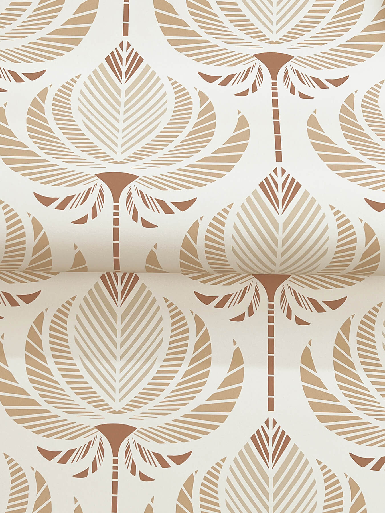 Ferrenby Apricot Floral Fan Wallpaper
