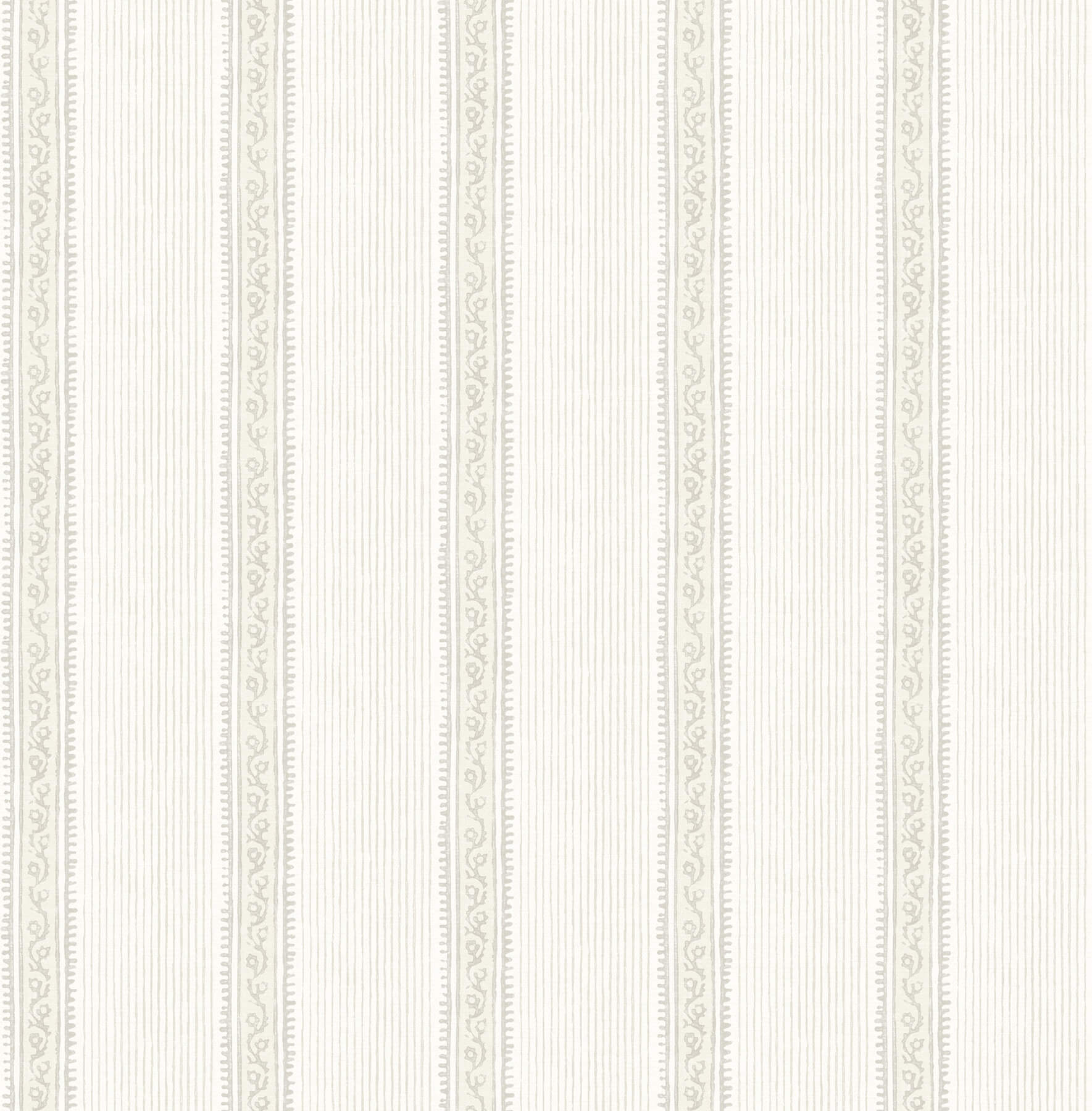 Mandevilla Beige Vine Stripe Wallpaper
