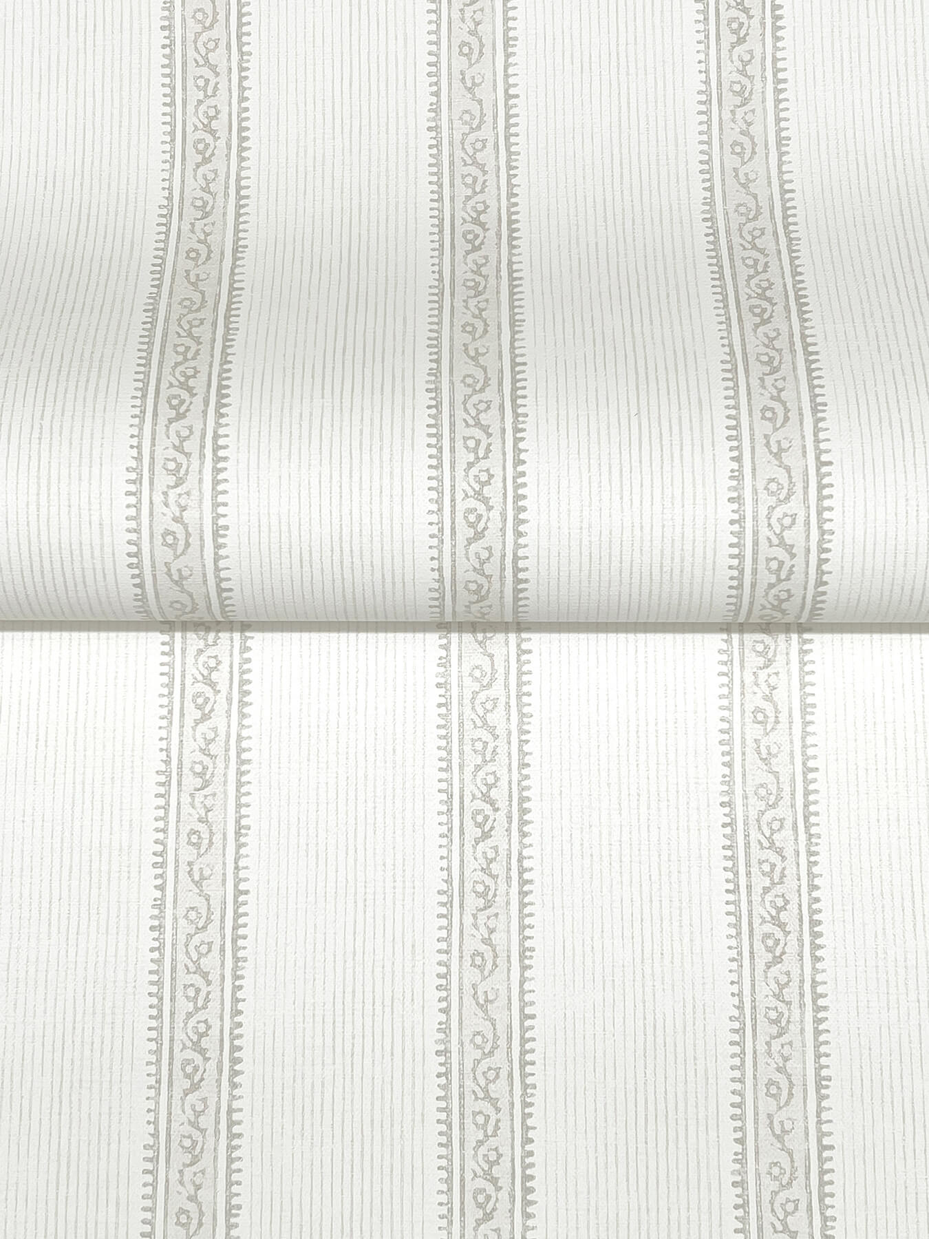 Mandevilla Beige Vine Stripe Wallpaper