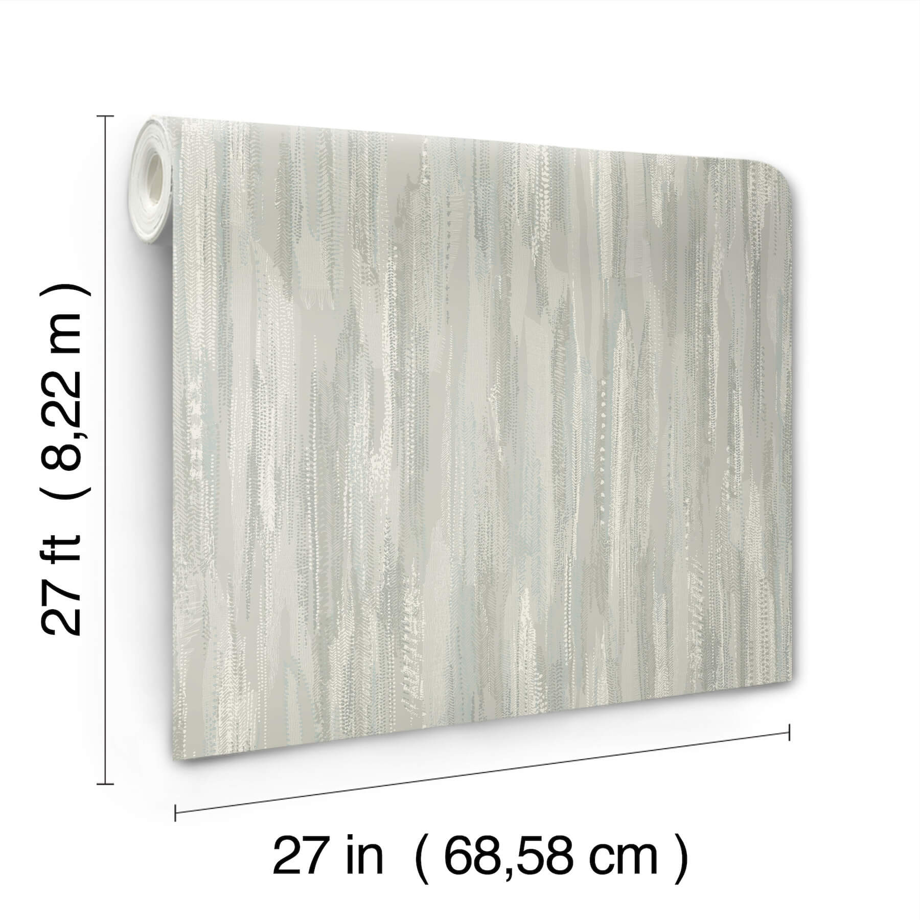 Tribeca Aqua Texture Stripe Wallpaper