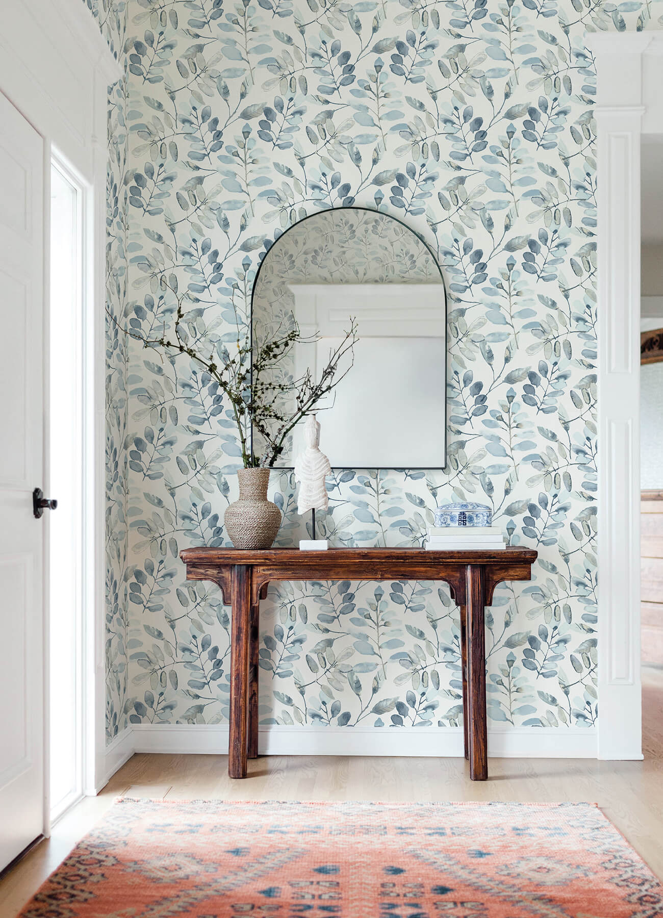 Pinnate Blue Leaves Wallpaper