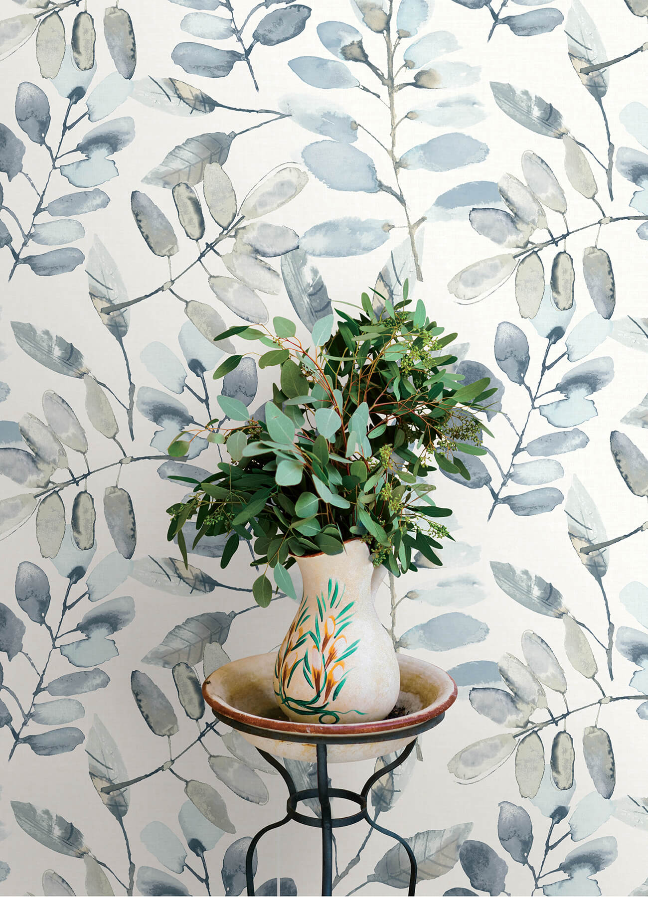 Pinnate Blue Leaves Wallpaper