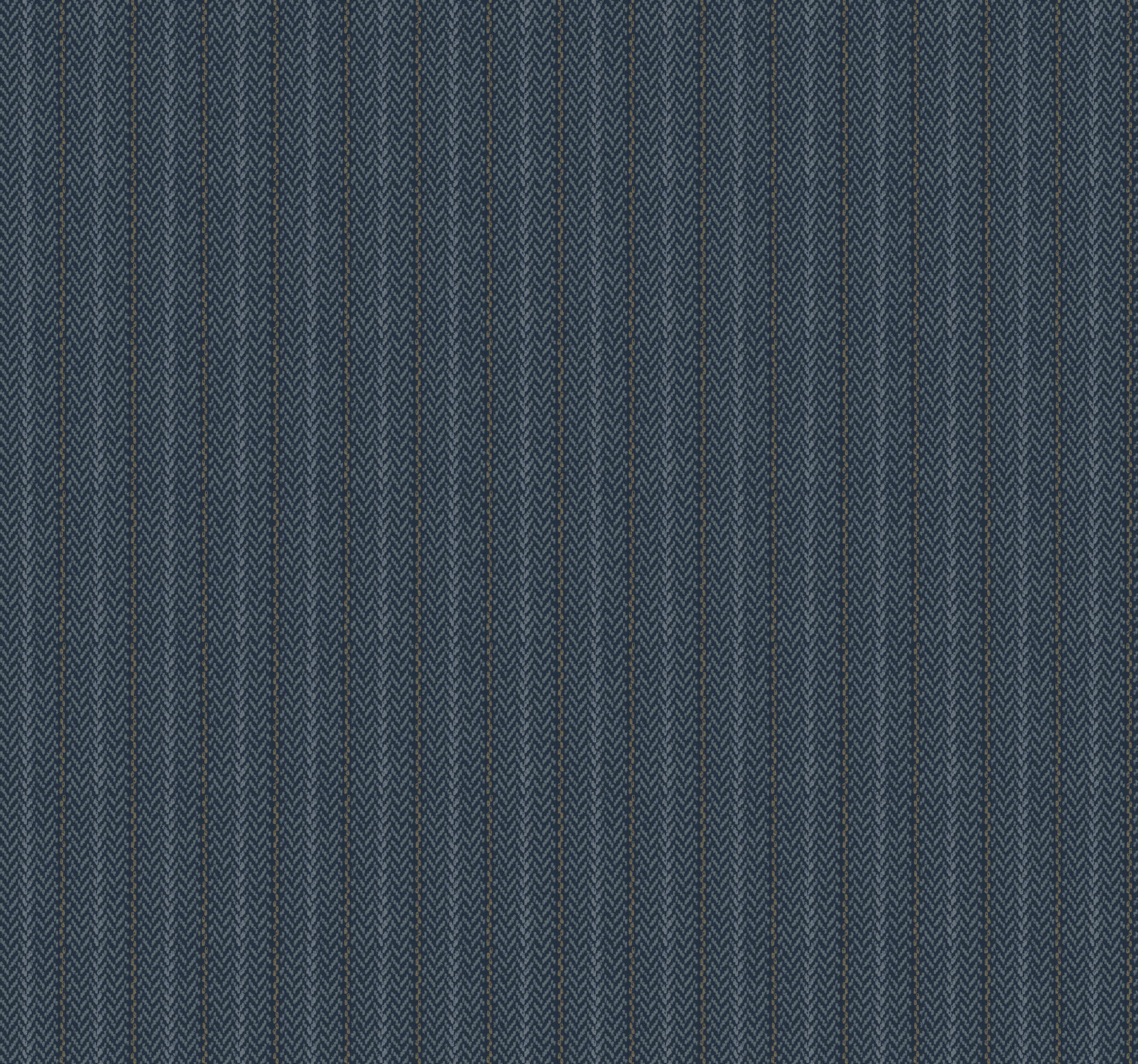 Elkan Stripe Navy Herringbone Wallpaper