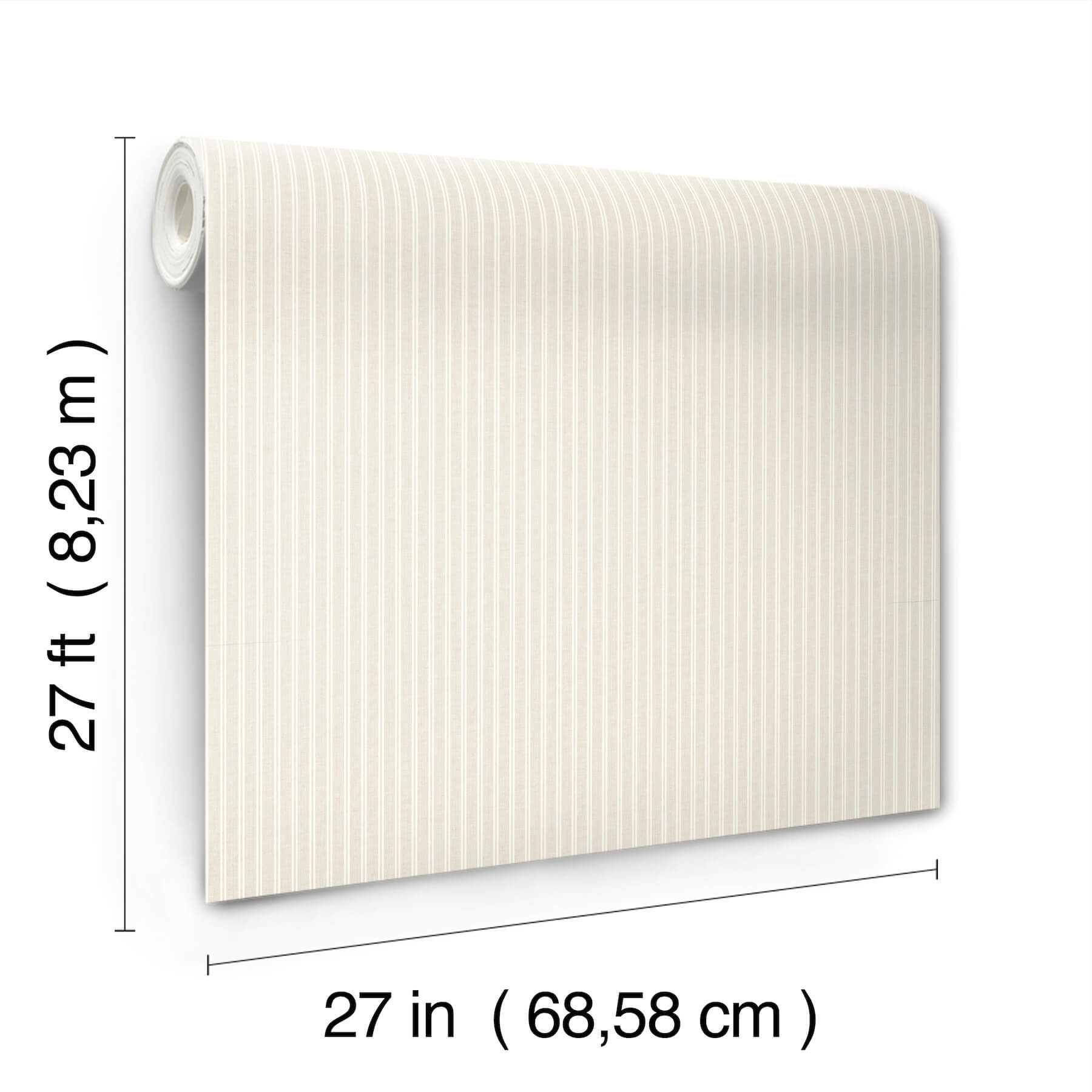 874-ticking-stripe-beige-faux-linen-wallpaper-6.jpg Ticking Stripe Beige Faux Linen Wallpaper
