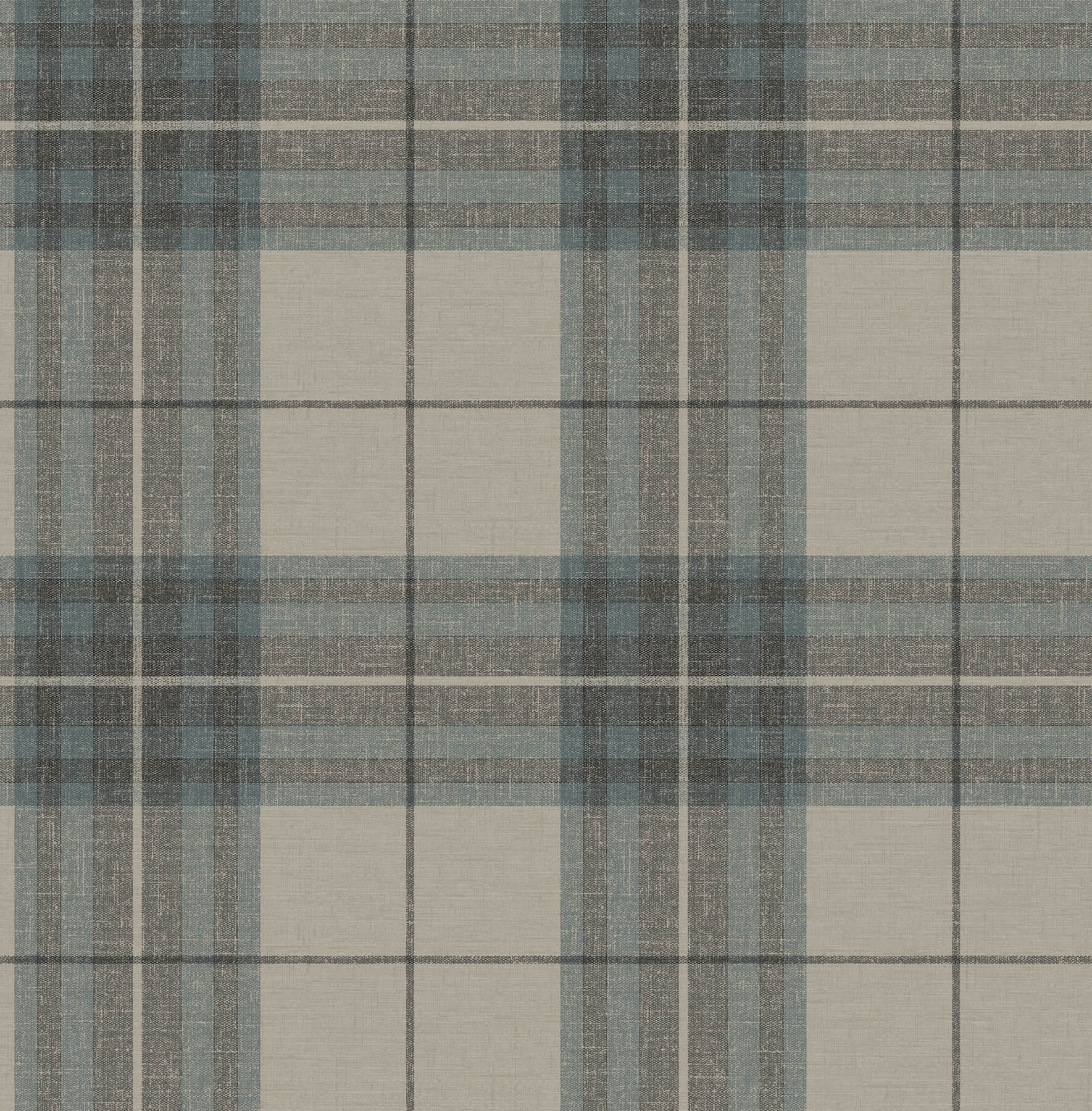 Cabin Check Teal Plaid Wallpaper