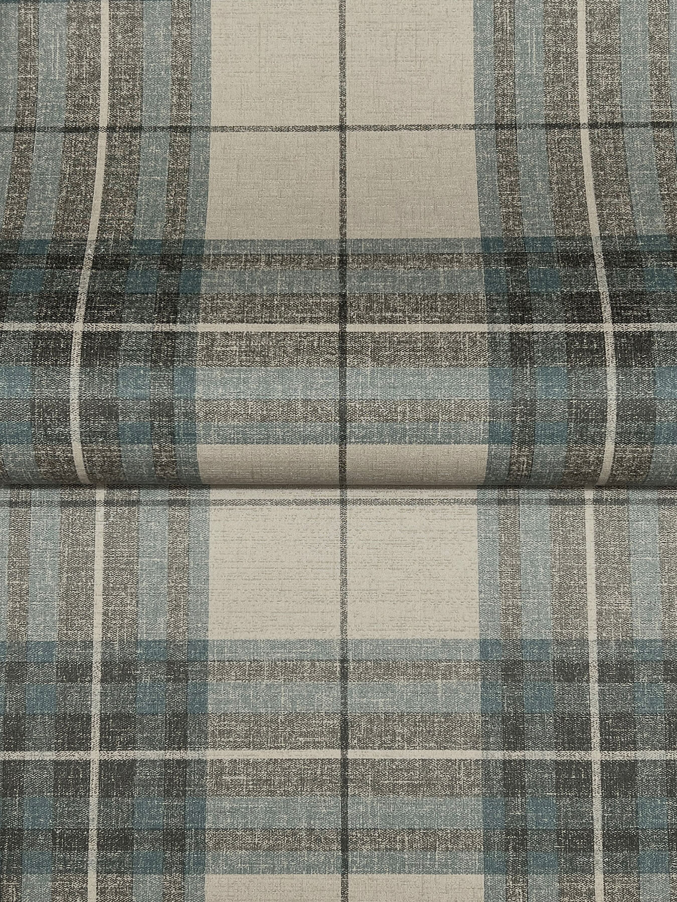 Cabin Check Teal Plaid Wallpaper