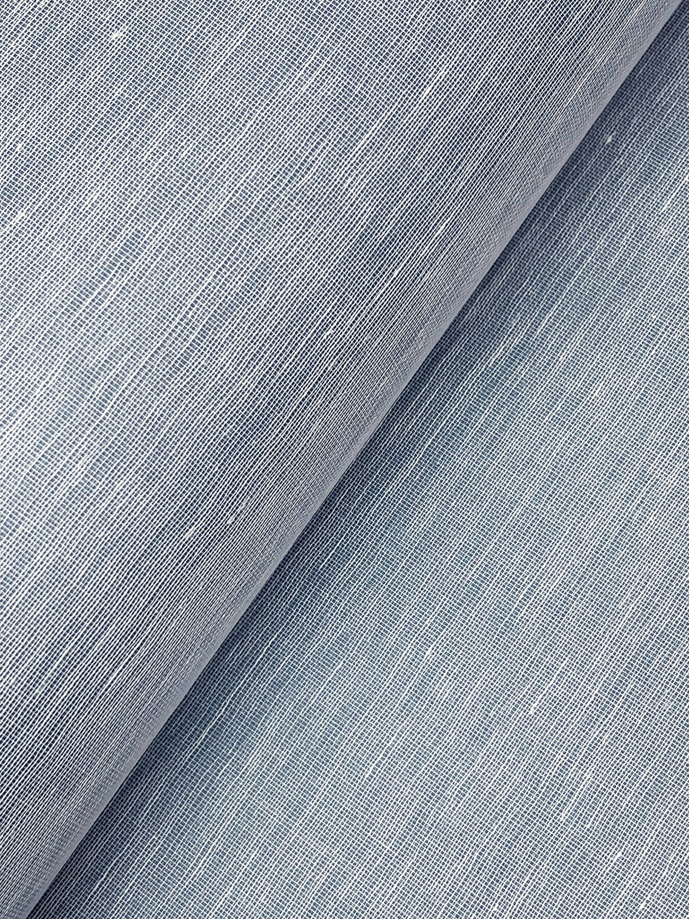 Hempfield Weave Blue Loomed Wallpaper
