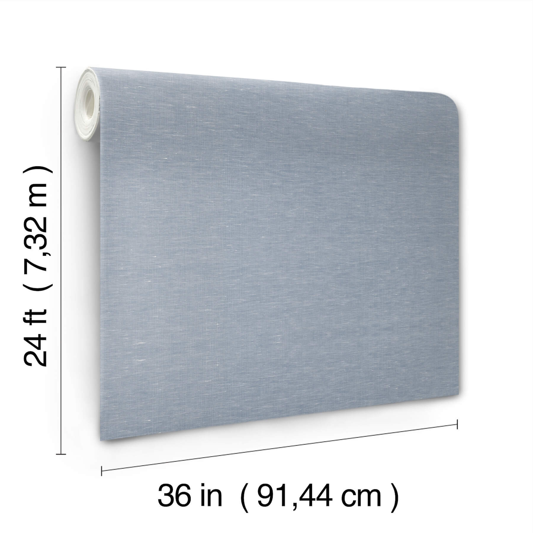 Hempfield Weave Blue Loomed Wallpaper