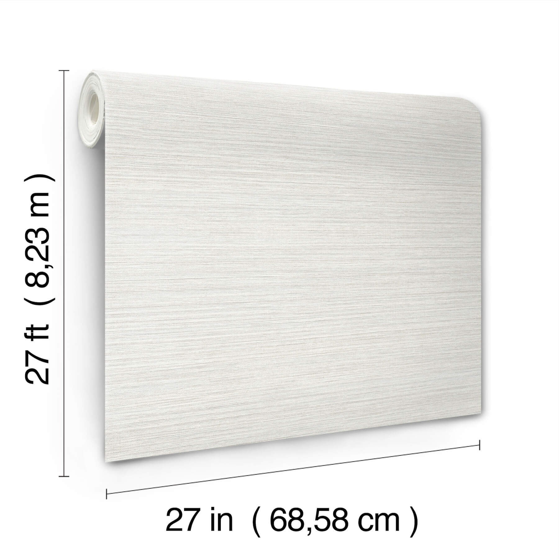 Mystic Off-White Faux Grasscloth Wallpaper