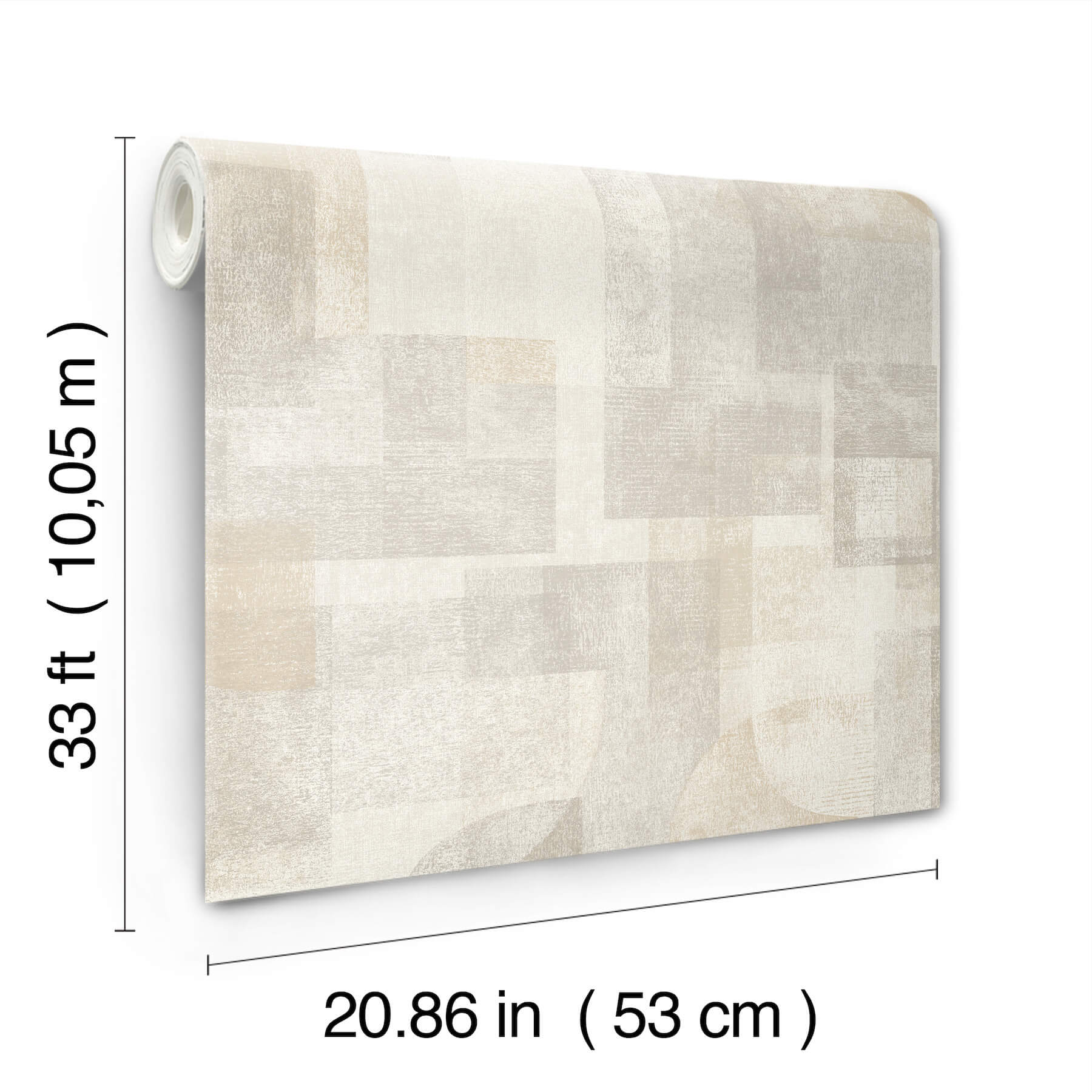 Cassandra Taupe Block Geometric Wallpaper